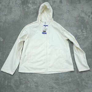 32 degrees Womens Full-Zip White Hooded Jacket Polyester Blend L d0168